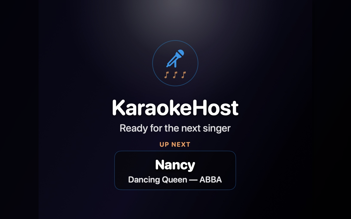 KaraokeHost external up next display